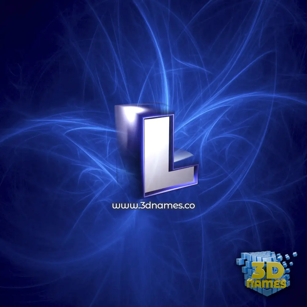 l in Plasma style - 3D name wallpaper l in Plasma style - 3D name wallpaper