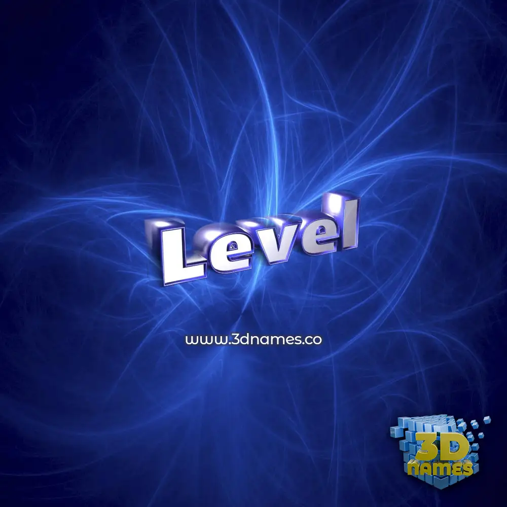 level in Plasma style - 3D name wallpaper