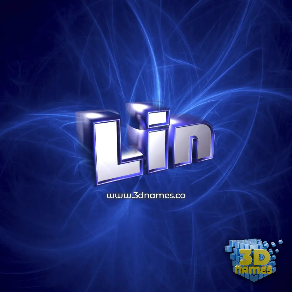lin in Plasma style - 3D name wallpaper