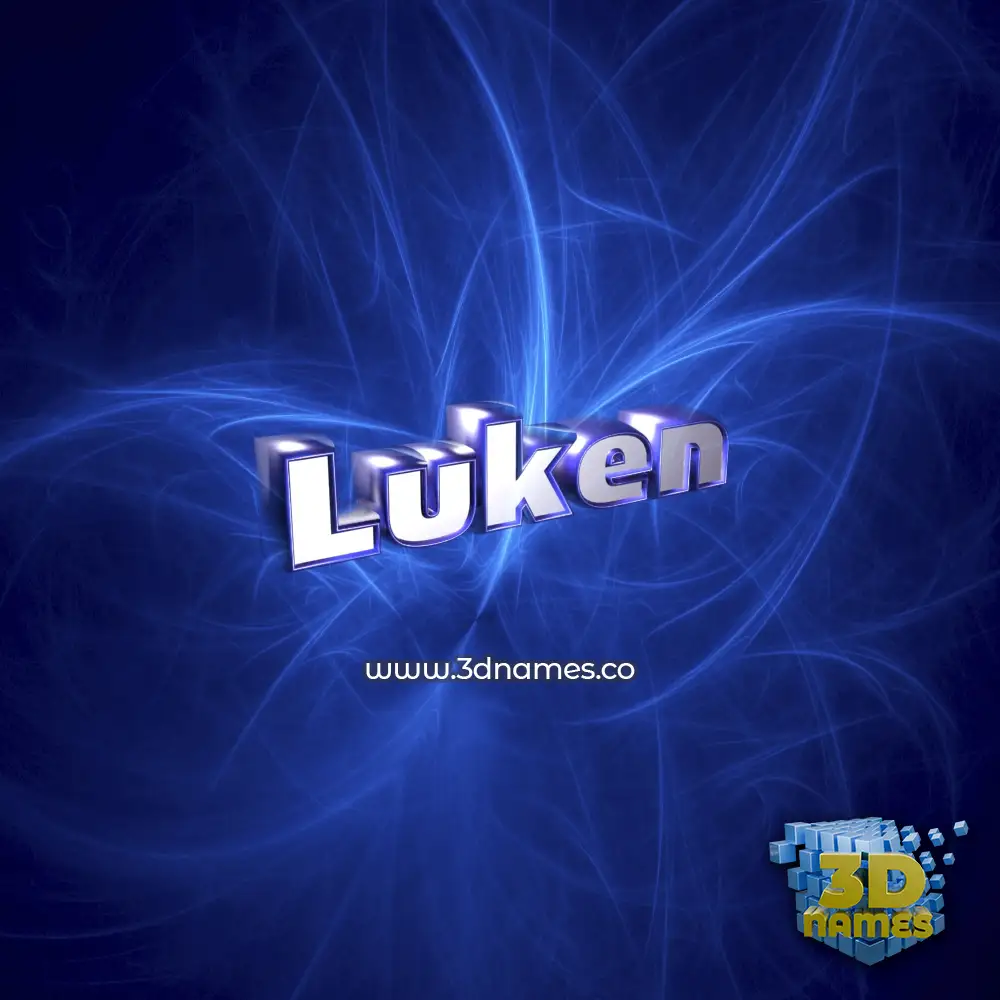 luken in Plasma style - 3D name wallpaper