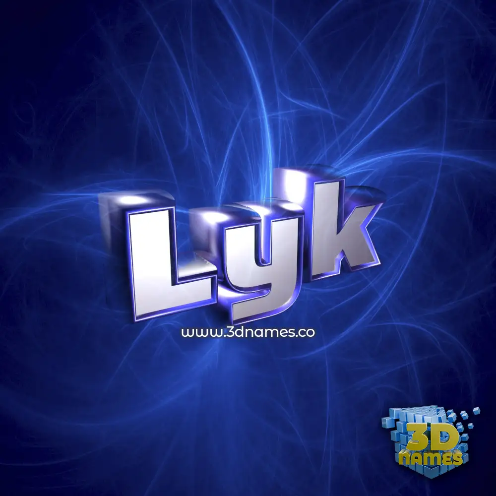 lyk in Plasma style - 3D name wallpaper