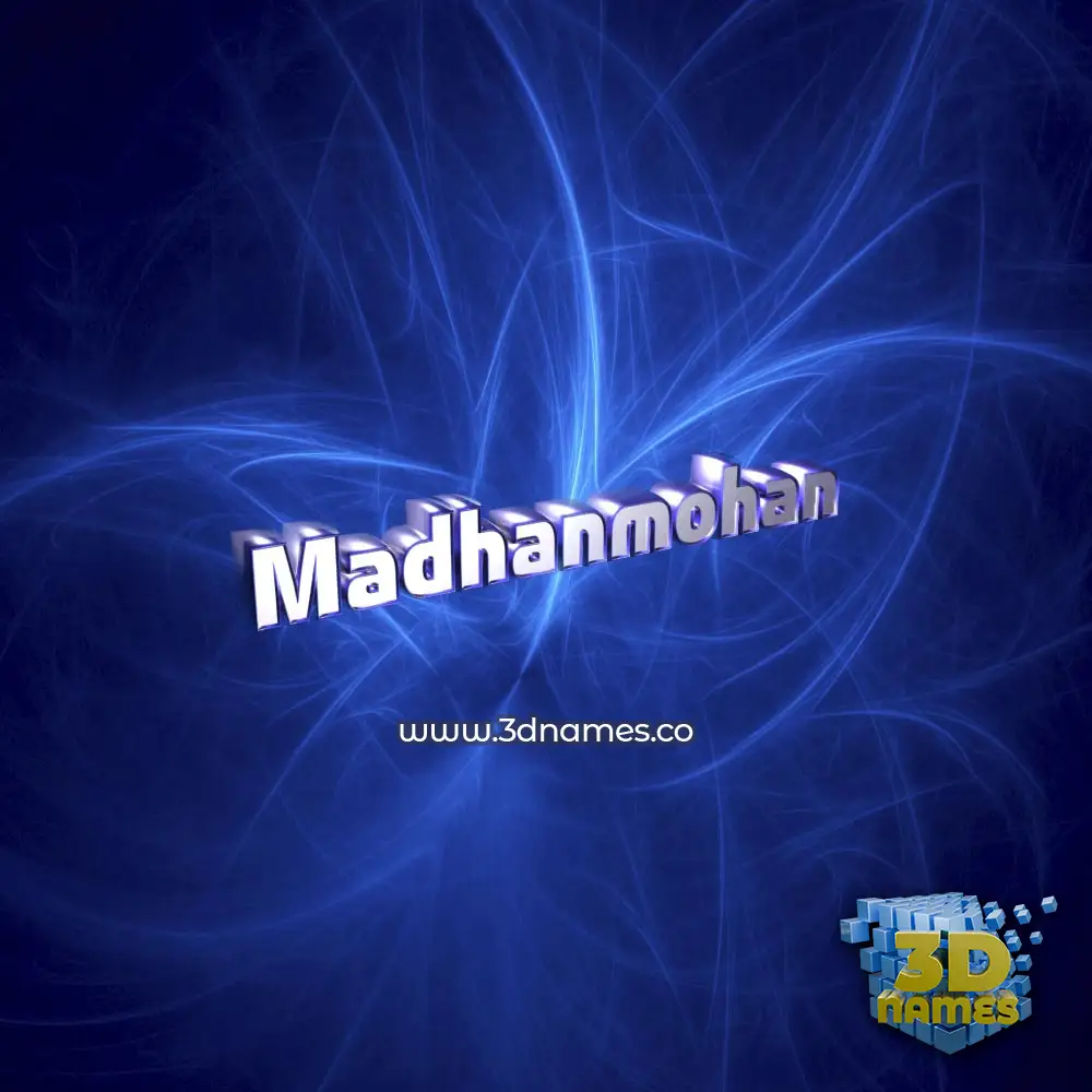 madhanmohan in Plasma style - 3D name wallpaper