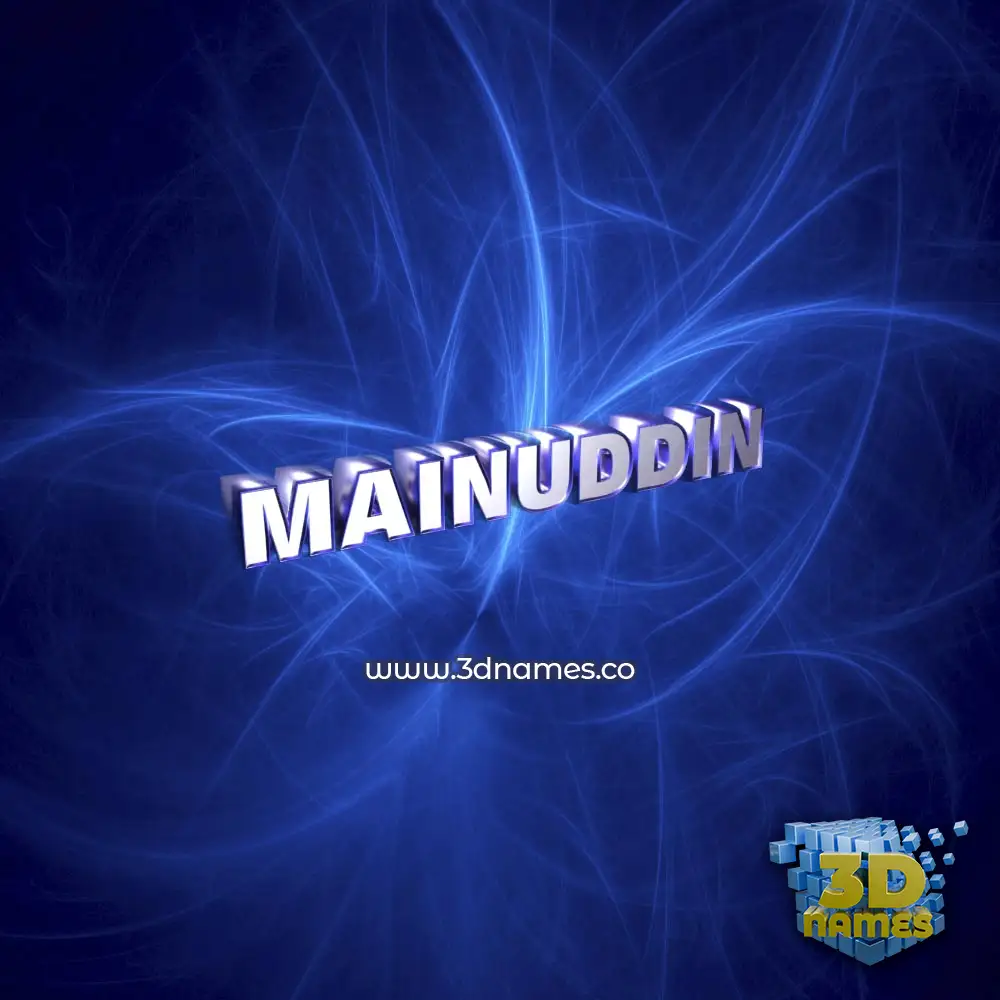 mainuddin in Plasma style - 3D name wallpaper