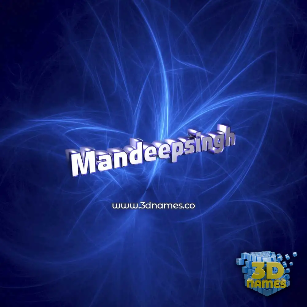 mandeepsingh in Plasma style - 3D name wallpaper