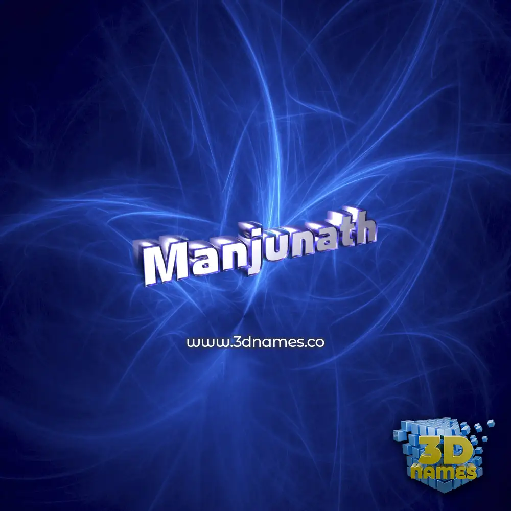 manjunath in Plasma style - 3D name wallpaper