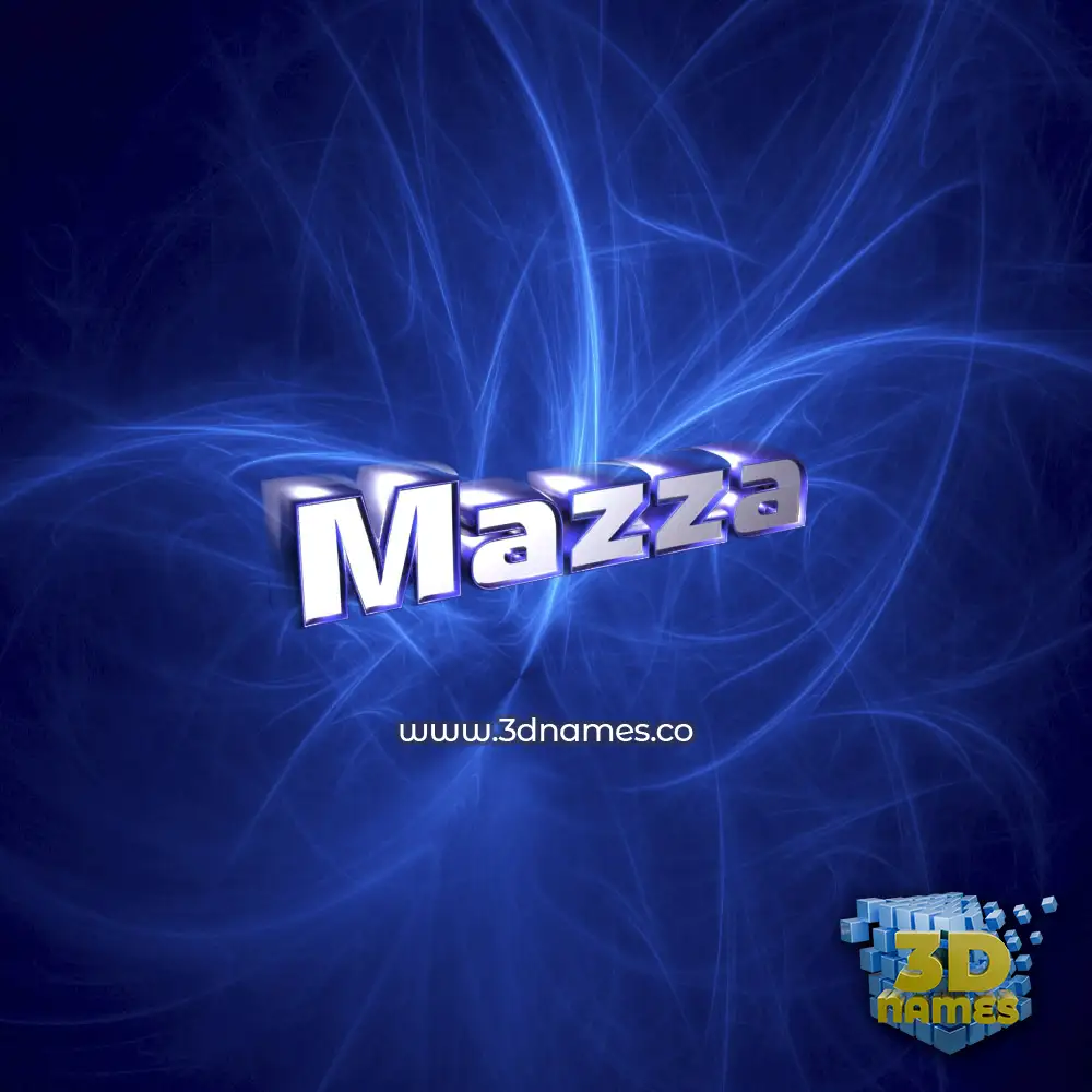 mazza in Plasma style - 3D name wallpaper