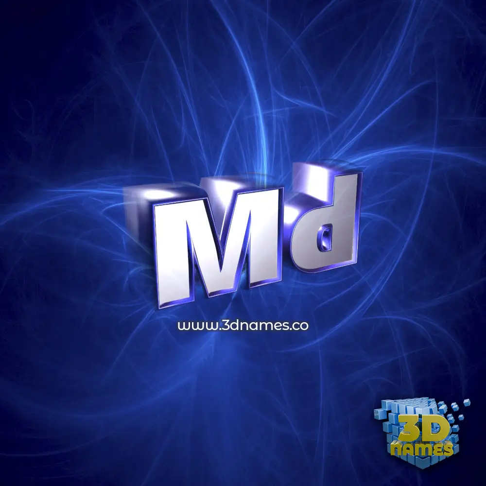 md in Plasma style - 3D name wallpaper