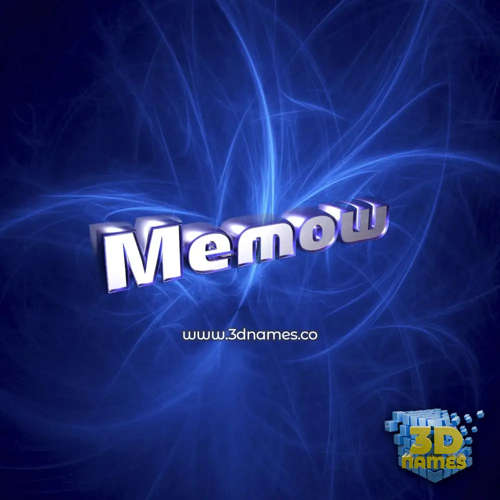 memow in Plasma style - 3D name wallpaper