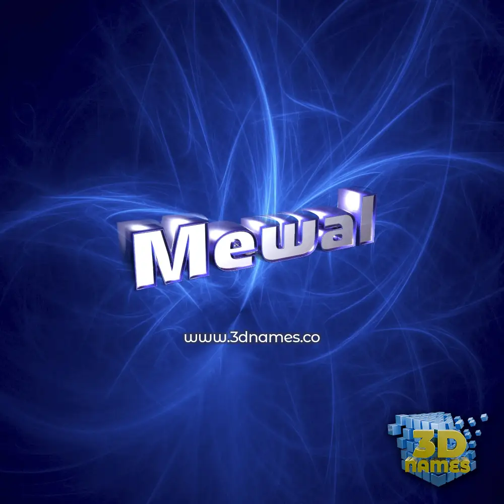 mewal in Plasma style - 3D name wallpaper