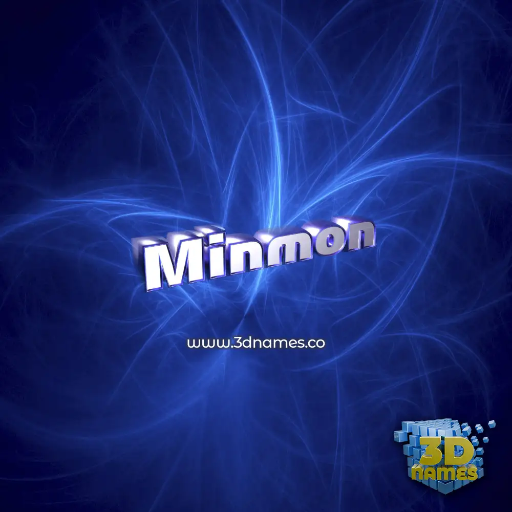 minmon in Plasma style - 3D name wallpaper