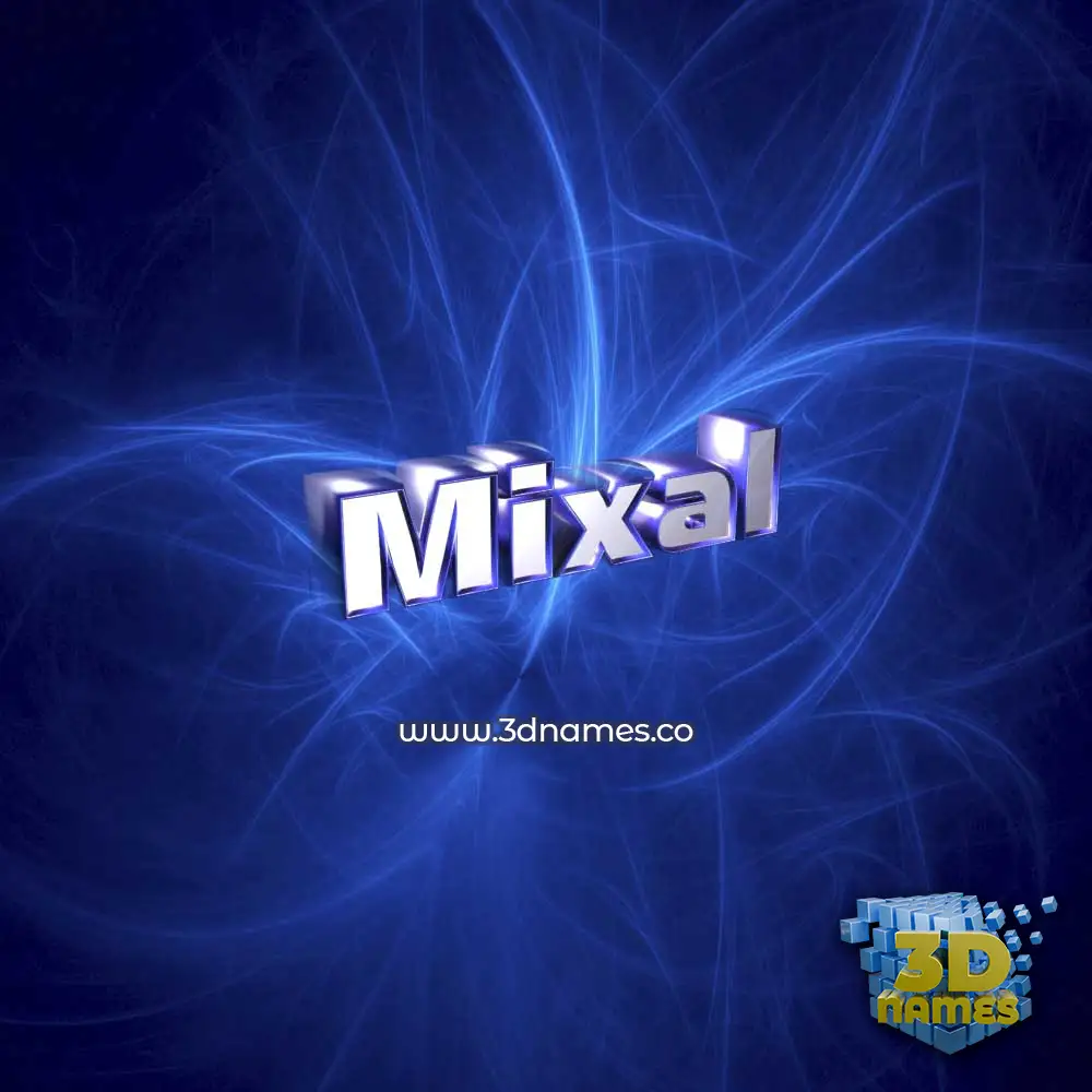 mixal in Plasma style - 3D name wallpaper