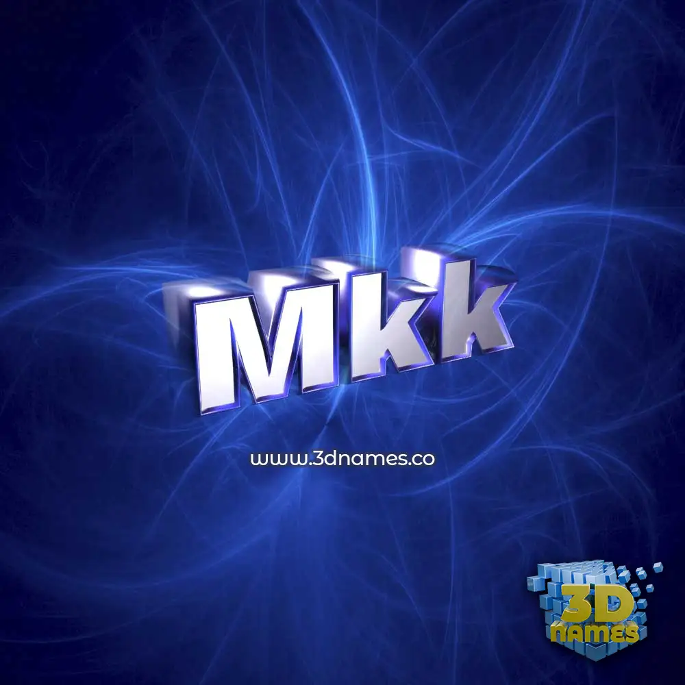 mkk in Plasma style - 3D name wallpaper