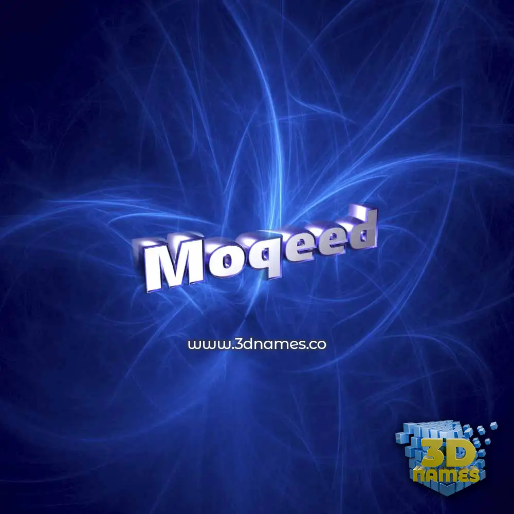 moqeed in Plasma style - 3D name wallpaper