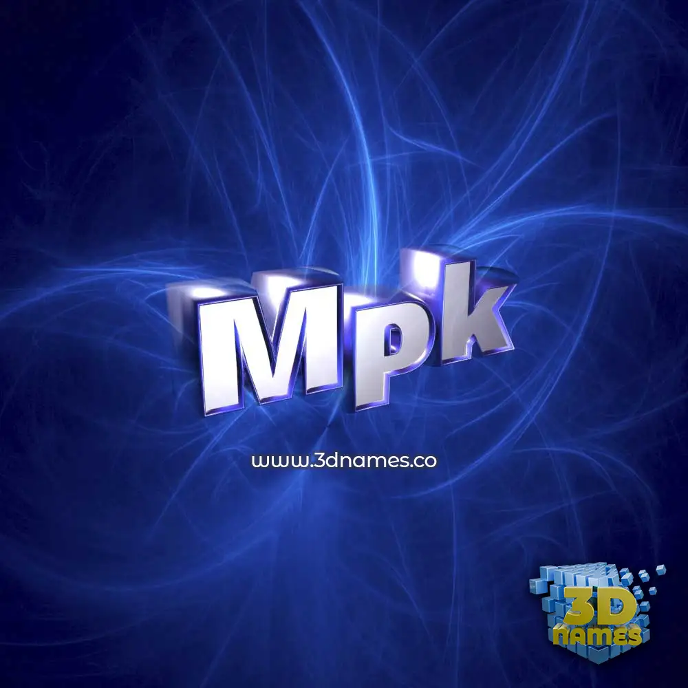mpk in Plasma style - 3D name wallpaper