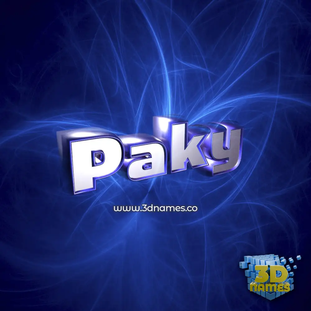 paky in Plasma style - 3D name wallpaper