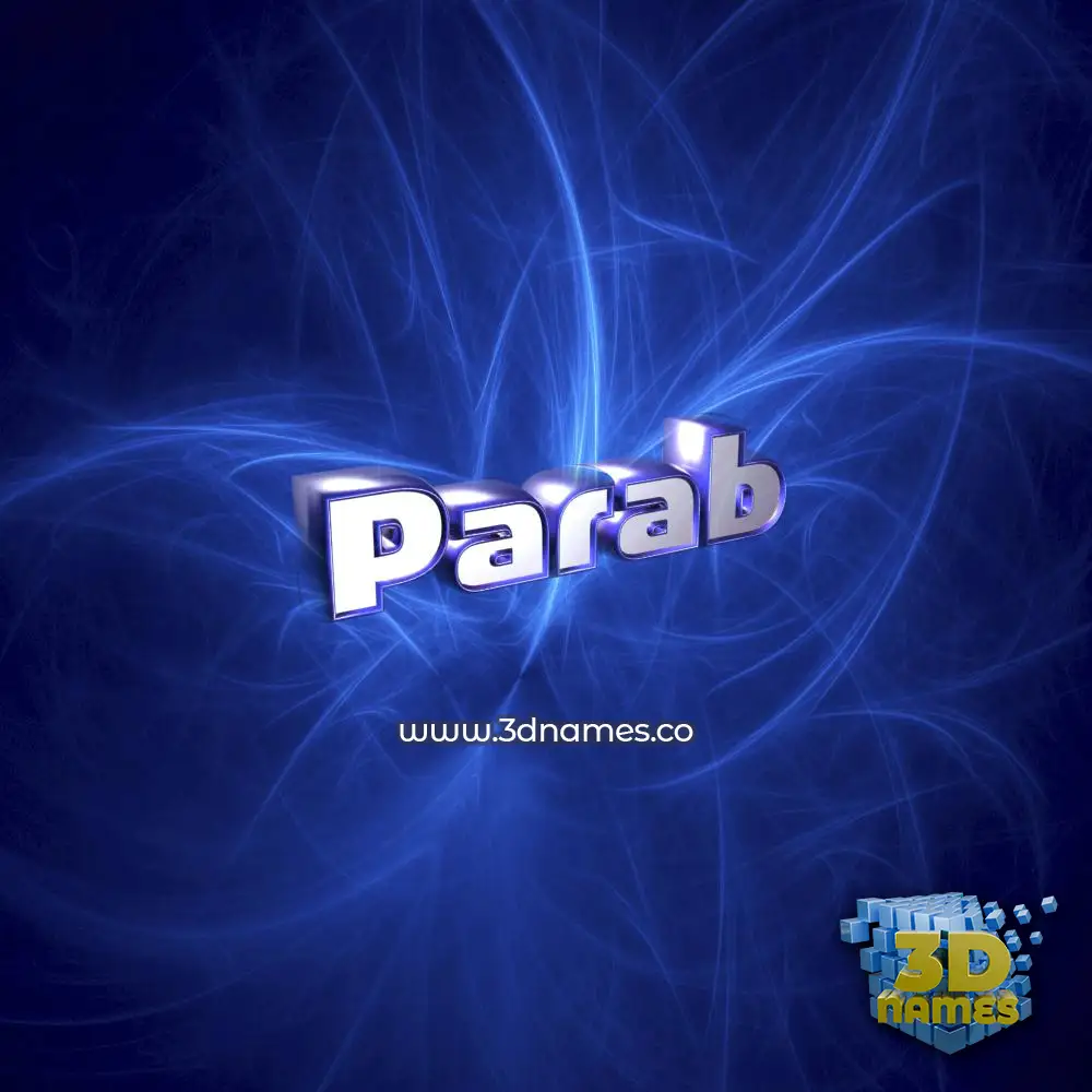 parab in Plasma style - 3D name wallpaper