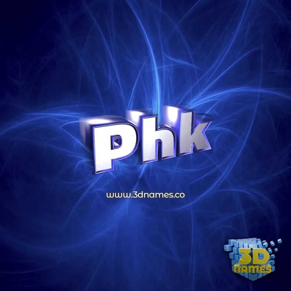 phk in Plasma style - 3D name wallpaper