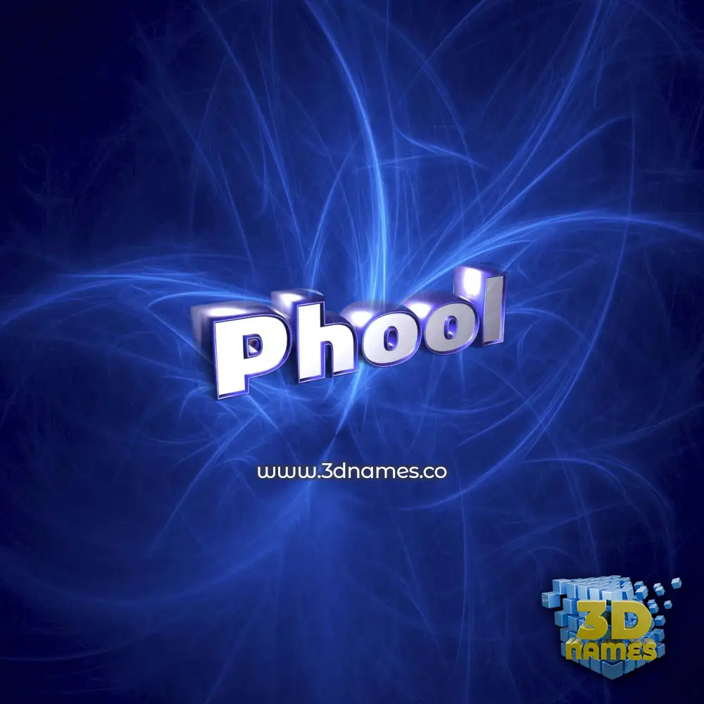 phool in Plasma style - 3D name wallpaper