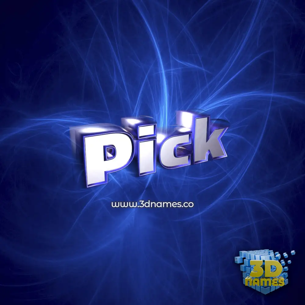 pick in Plasma style - 3D name wallpaper pick in Plasma style - 3D name wallpaper