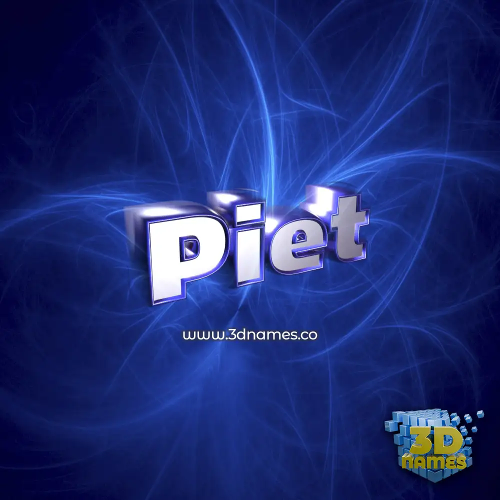 piet in Plasma style - 3D name wallpaper