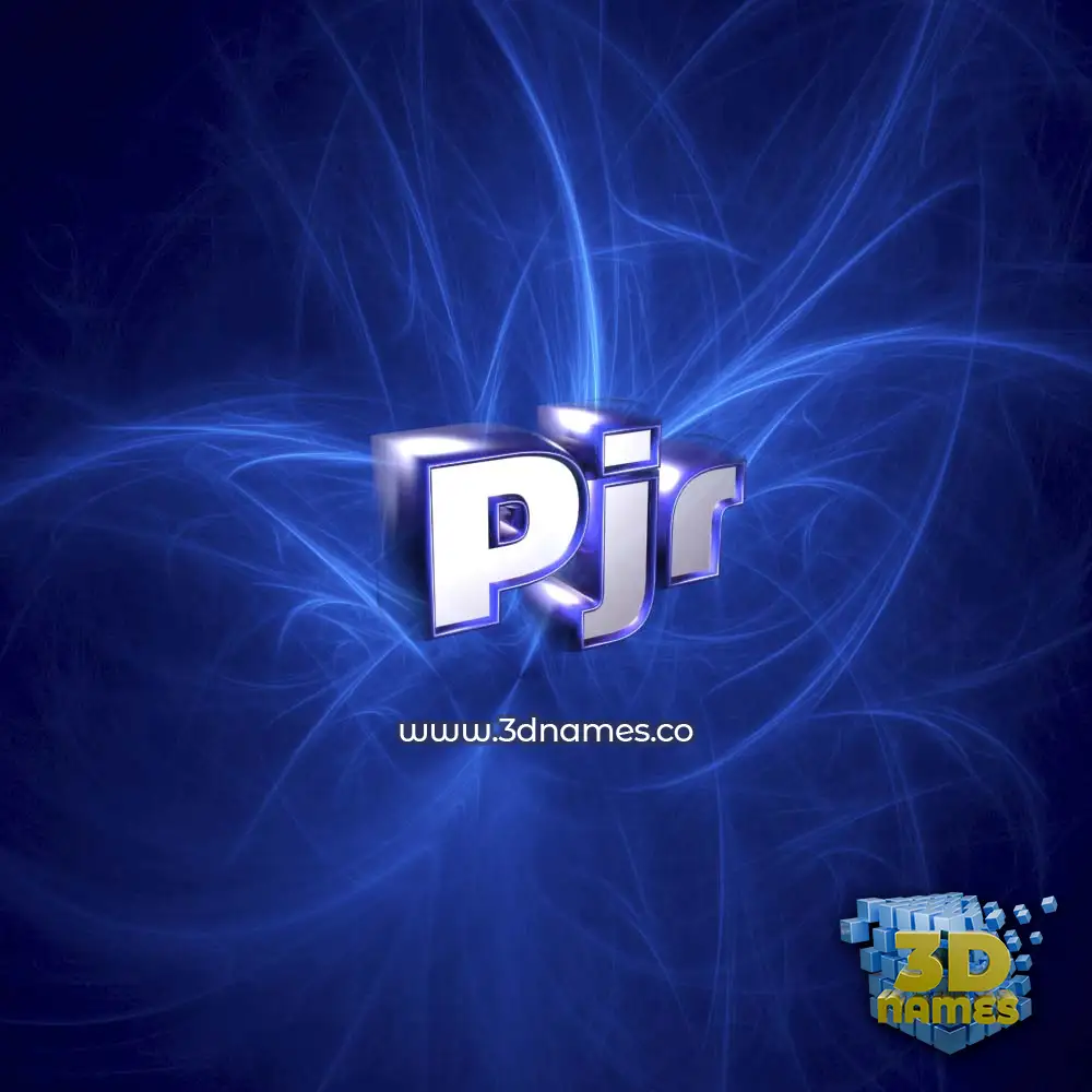 pjr in Plasma style - 3D name wallpaper