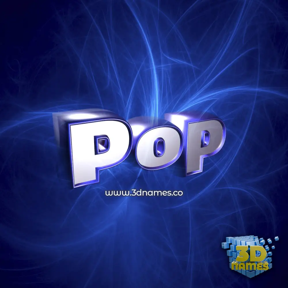 pop in Plasma style - 3D name wallpaper pop in Plasma style - 3D name wallpaper