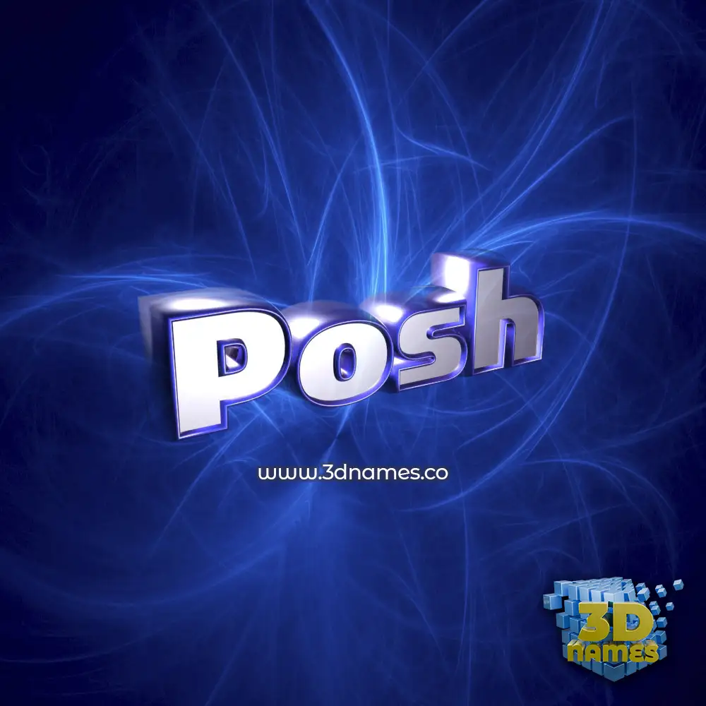 posh in Plasma style - 3D name wallpaper