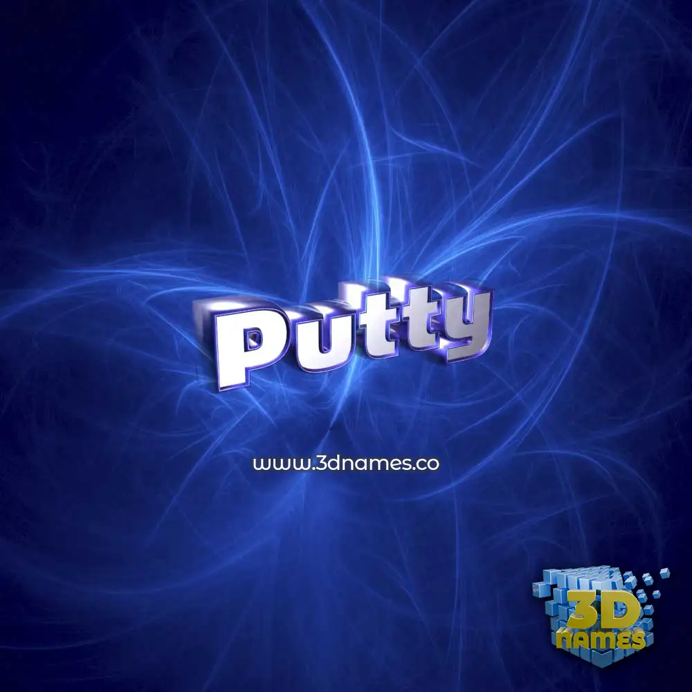 putty in Plasma style - 3D name wallpaper