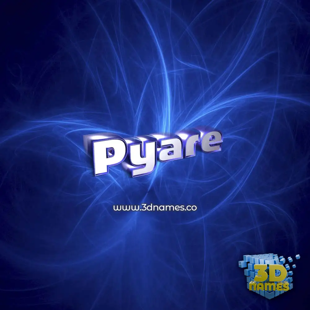 pyare in Plasma style - 3D name wallpaper