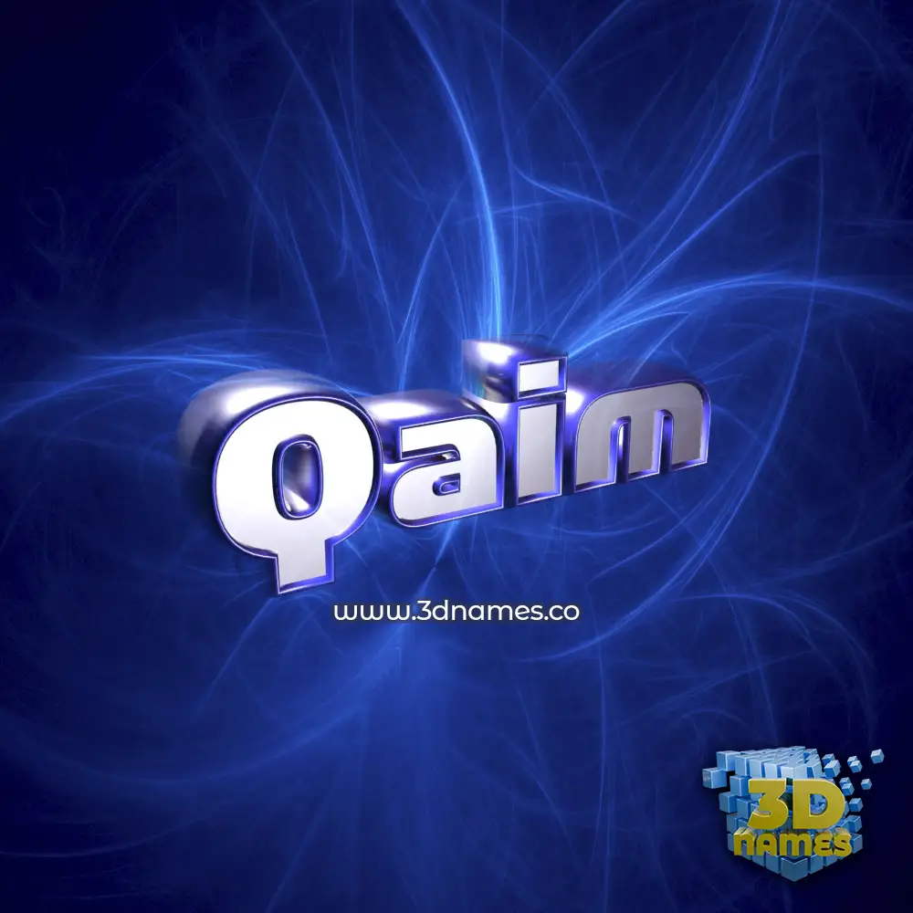 qaim in Plasma style - 3D name wallpaper