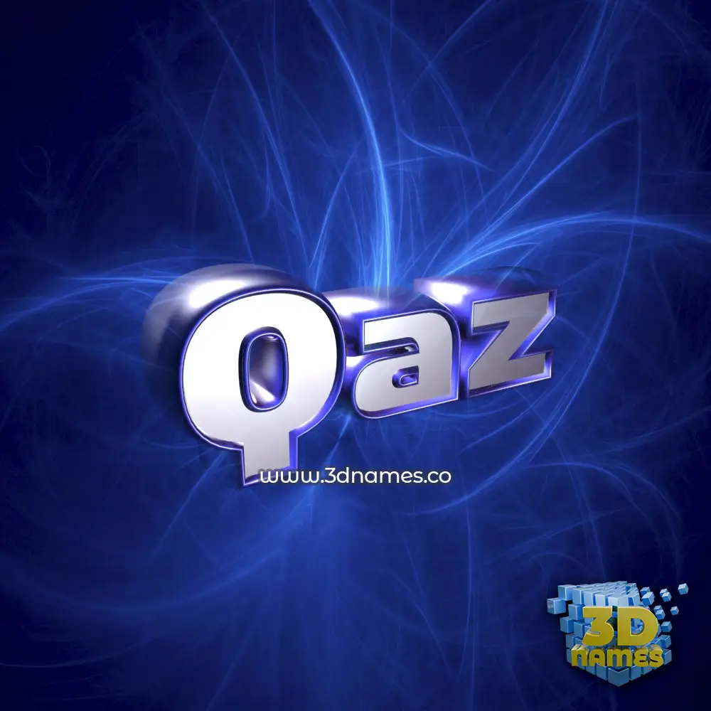 qaz in Plasma style - 3D name wallpaper
