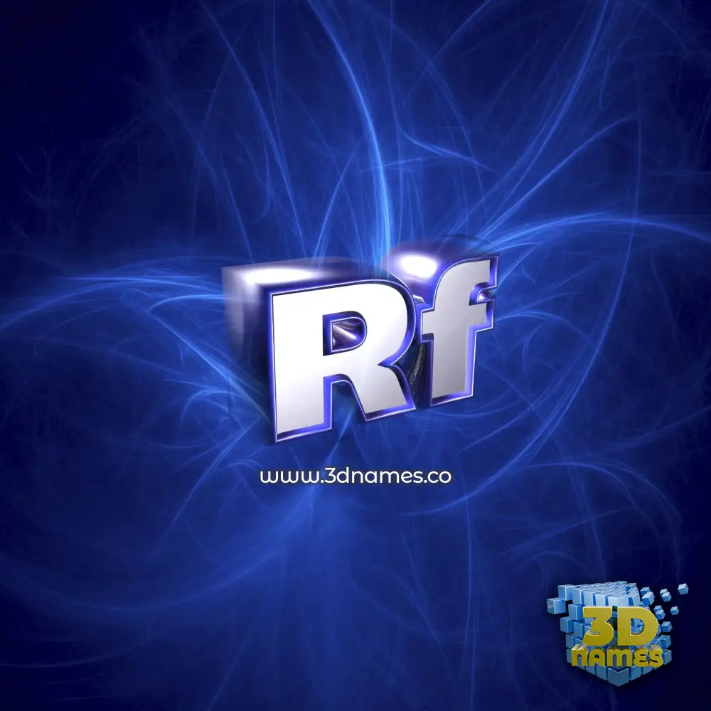 rf in Plasma style - 3D name wallpaper rf in Plasma style - 3D name wallpaper