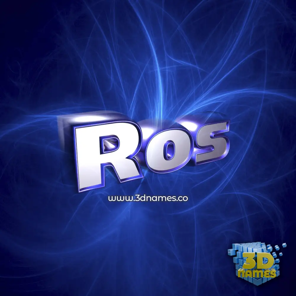 ros in Plasma style - 3D name wallpaper