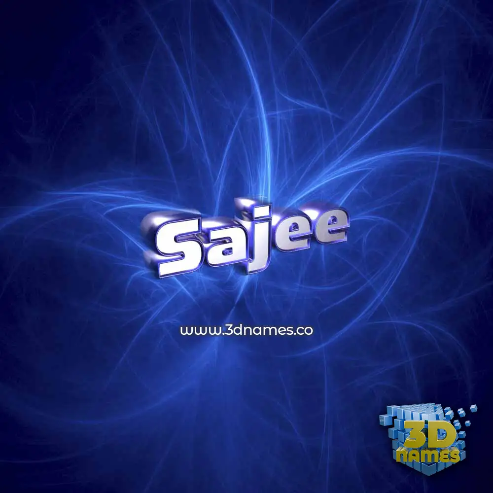 sajee in Plasma style - 3D name wallpaper