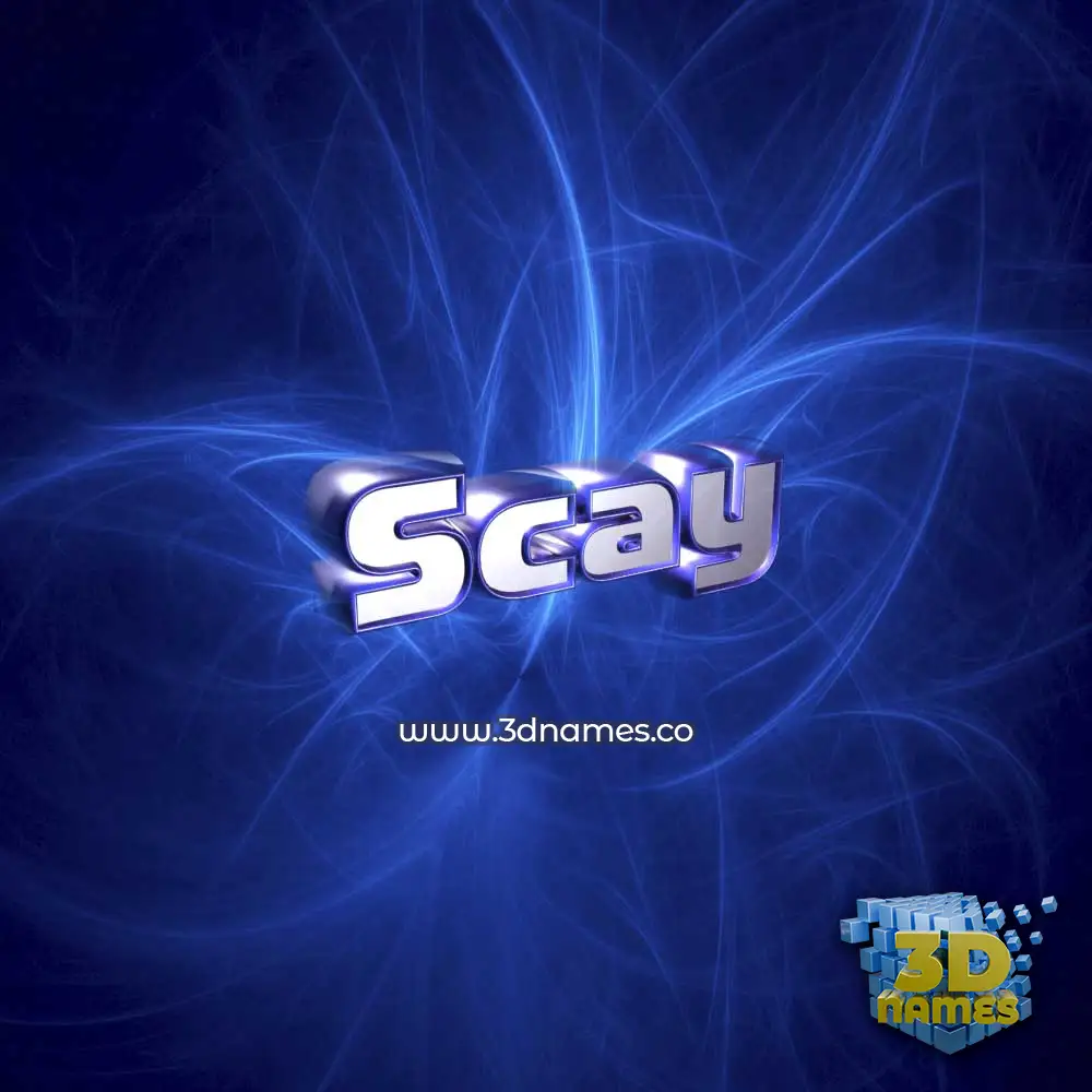 scay in Plasma style - 3D name wallpaper