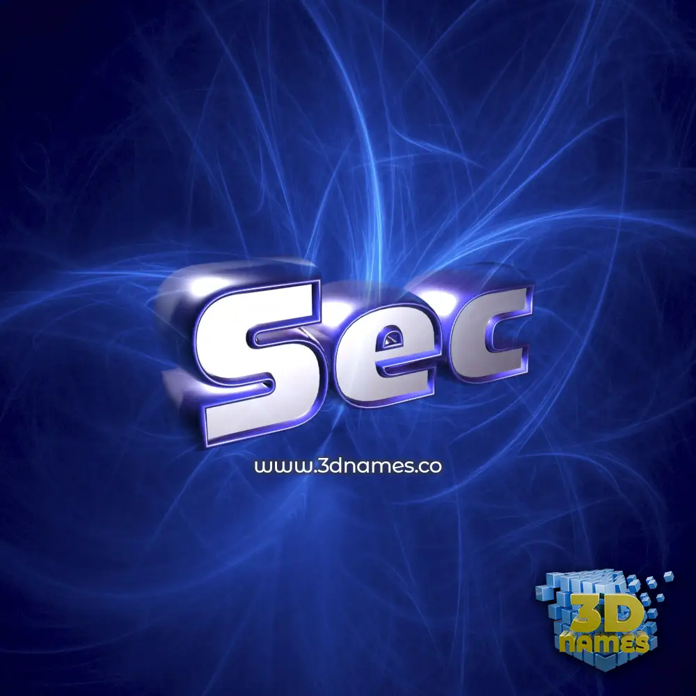 sec in Plasma style - 3D name wallpaper sec in Plasma style - 3D name wallpaper