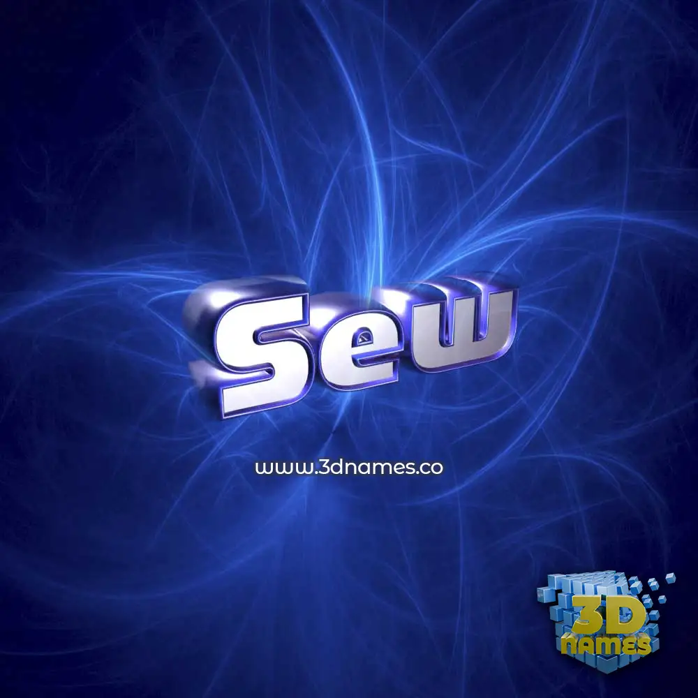 sew in Plasma style - 3D name wallpaper sew in Plasma style - 3D name wallpaper