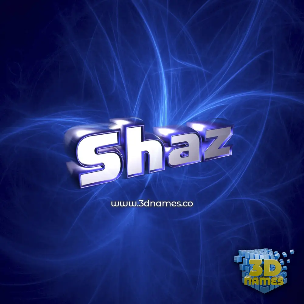 shaz in Plasma style - 3D name wallpaper