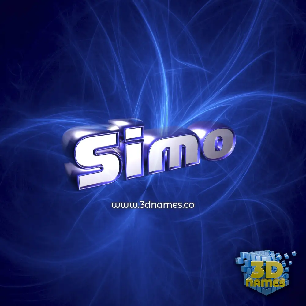 simo in Plasma style - 3D name wallpaper