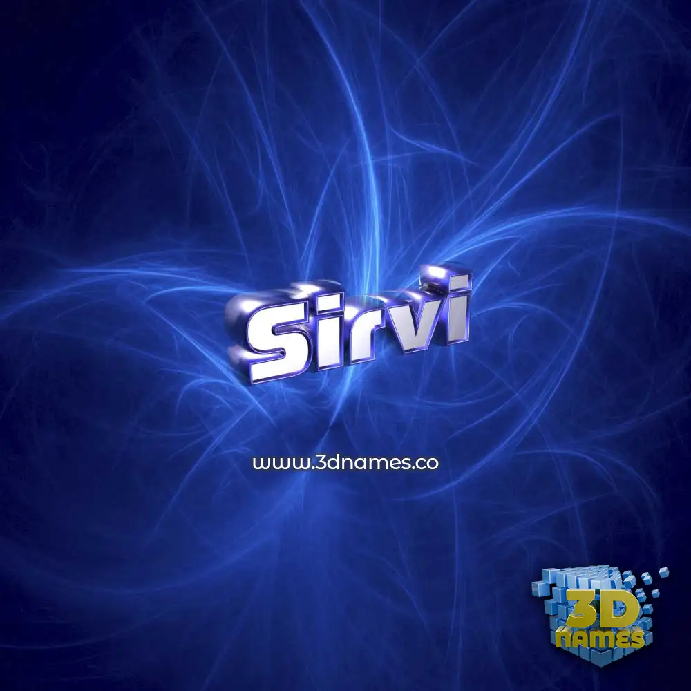 sirvi in Plasma style - 3D name wallpaper