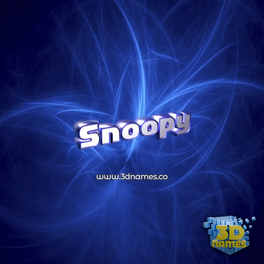 snoopy in Plasma style - 3D name wallpaper