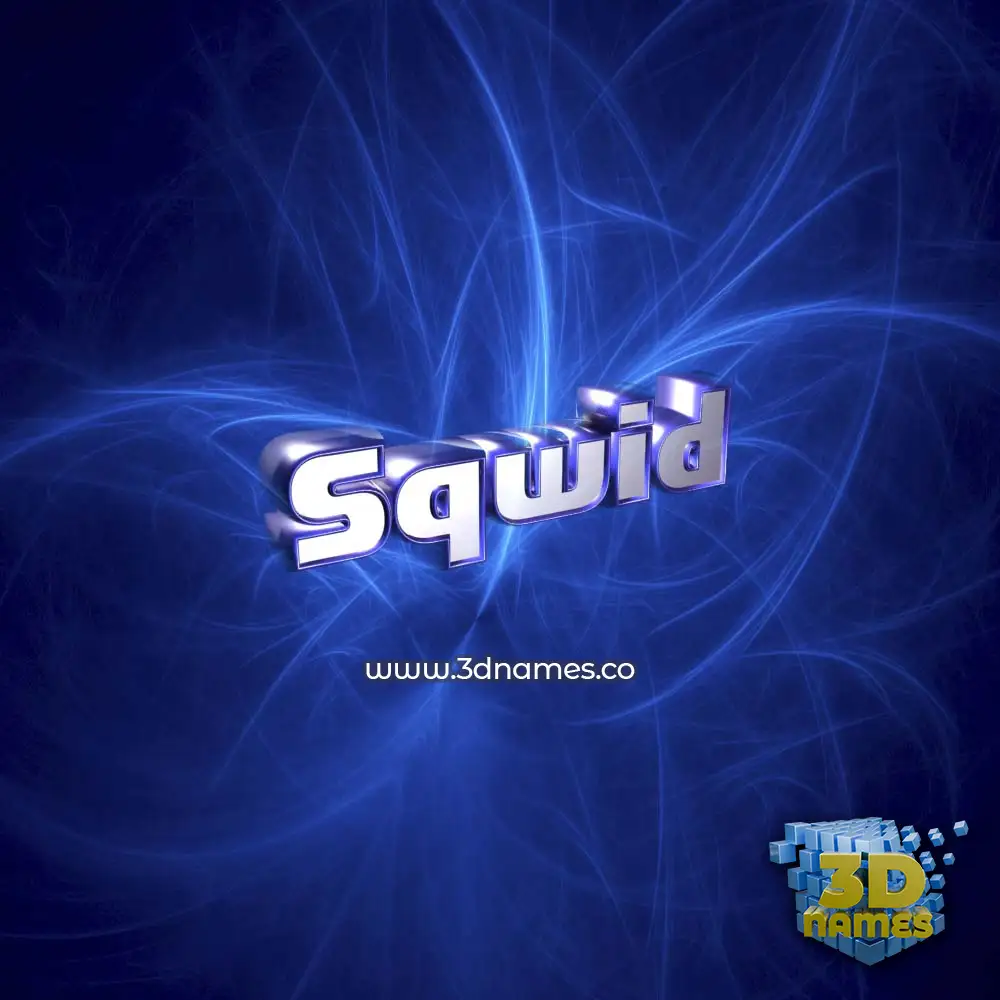 sqwid in Plasma style - 3D name wallpaper