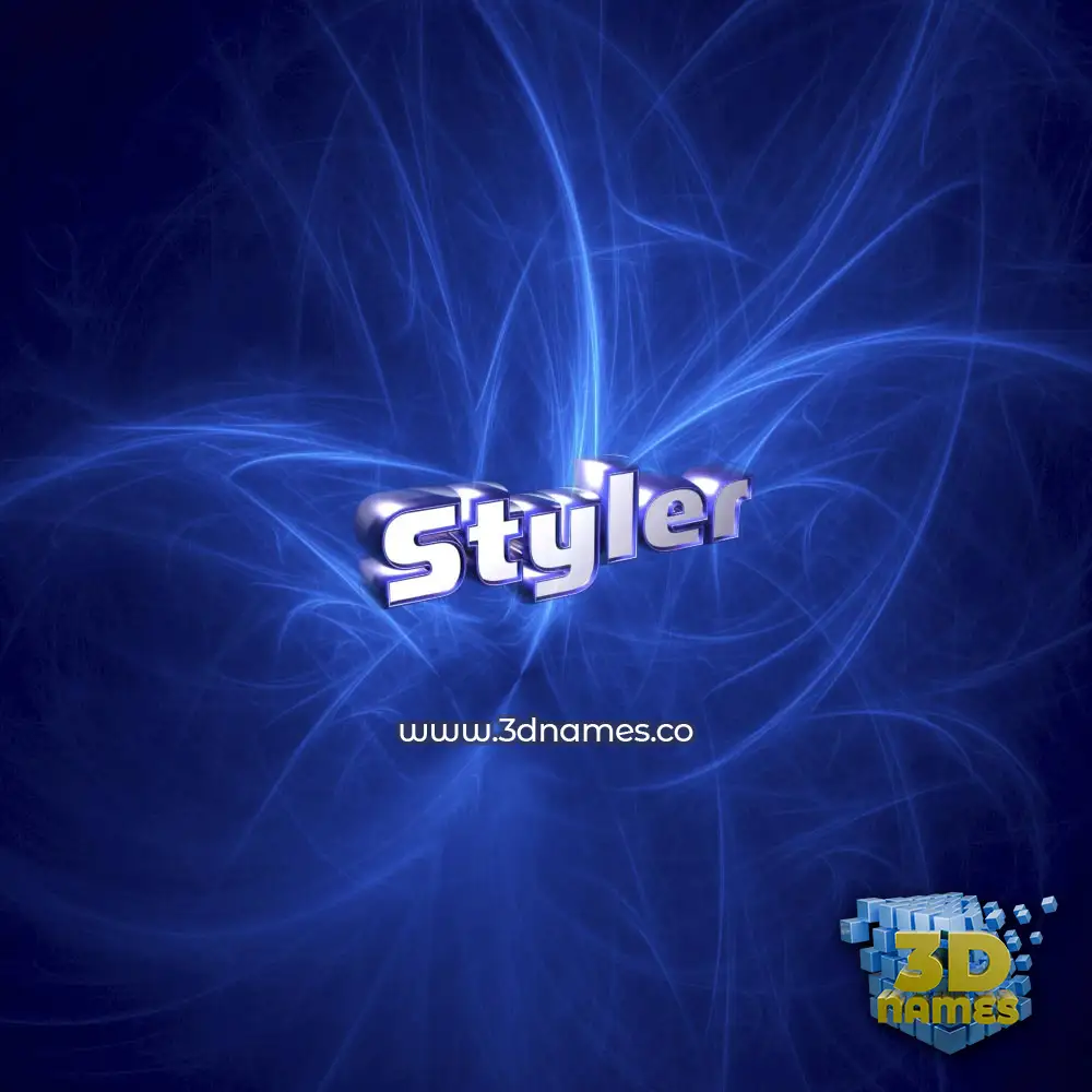 styler in Plasma style - 3D name wallpaper