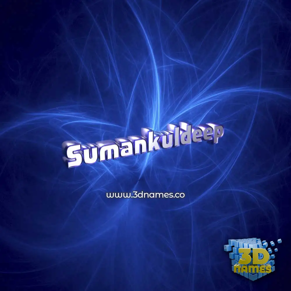sumankuldeep in Plasma style - 3D name wallpaper