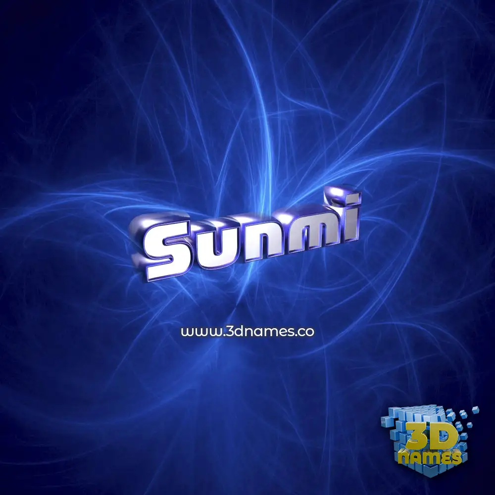 sunmi in Plasma style - 3D name wallpaper