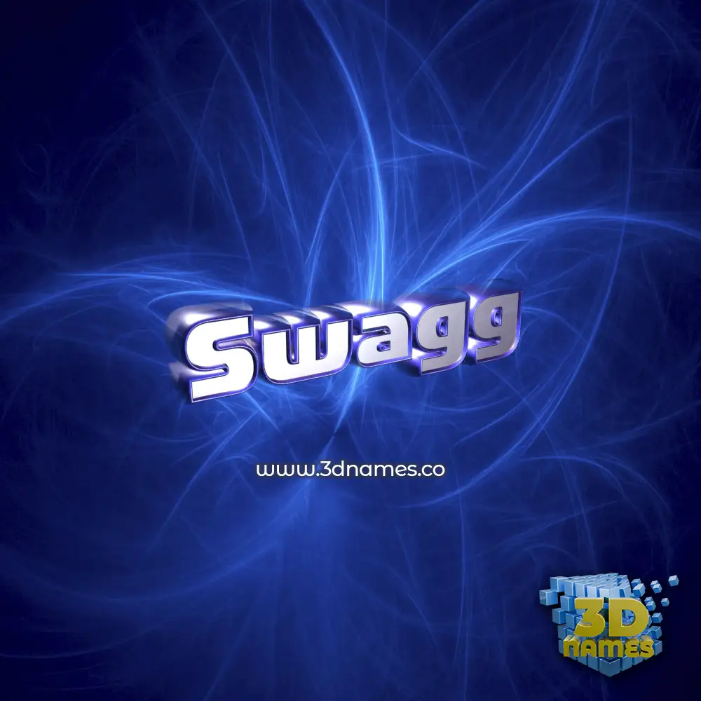 swagg in Plasma style - 3D name wallpaper