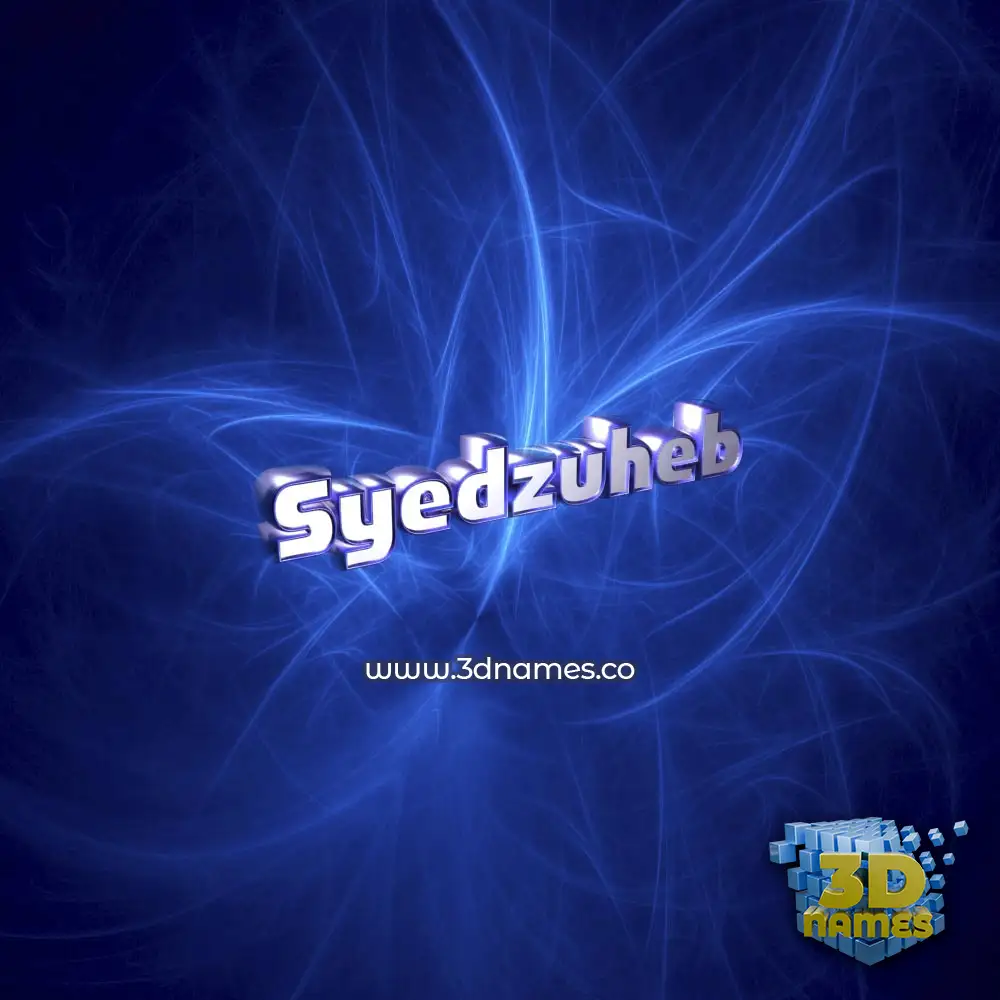 syedzuheb in Plasma style - 3D name wallpaper