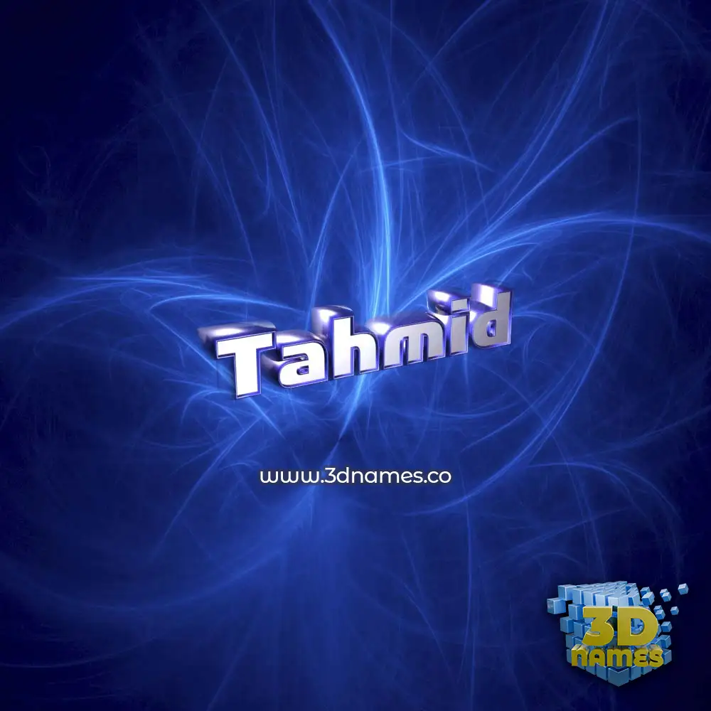 tahmid in Plasma style - 3D name wallpaper