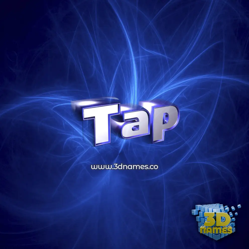 tap in Plasma style - 3D name wallpaper