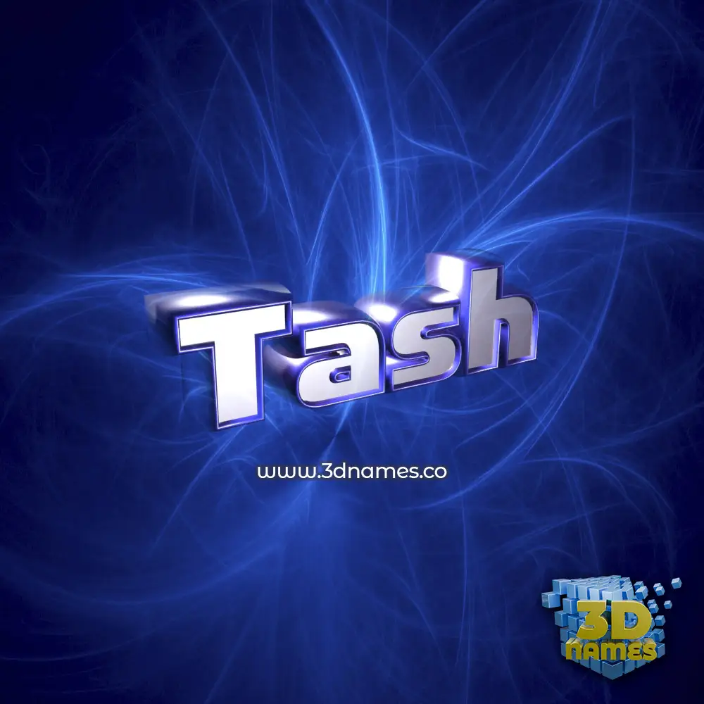 tash in Plasma style - 3D name wallpaper